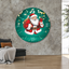 StilCreative Yeni Yıl Enerjisi: Yeşil Noel Baba Dekoratif Duvar Saati