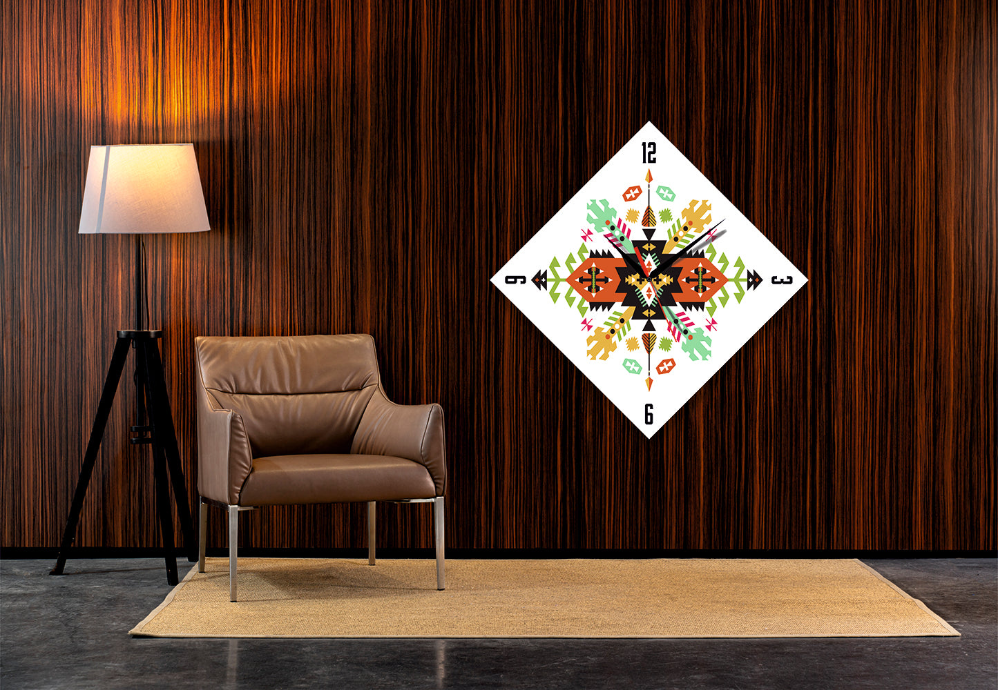 Duvarınızda Renk Şöleni: StilCreative Çok Renkli Bohem Duvar Saati