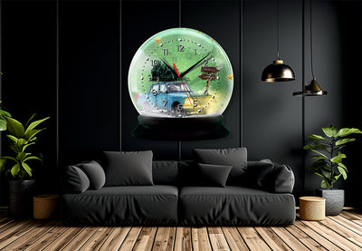 StilCreative İmzalı Büyülü Pencere: Kar Küresi Saat