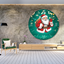 StilCreative Yeni Yıl Enerjisi: Yeşil Noel Baba Dekoratif Duvar Saati