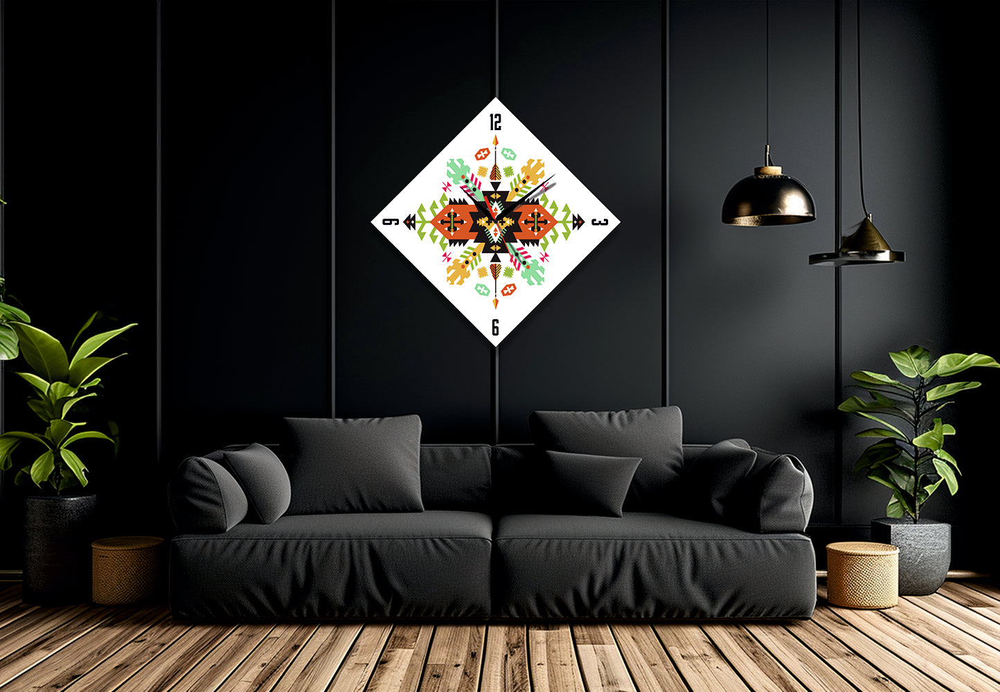 Duvarınızda Renk Şöleni: StilCreative Çok Renkli Bohem Duvar Saati